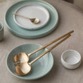Brushed Brass Salad Server Set