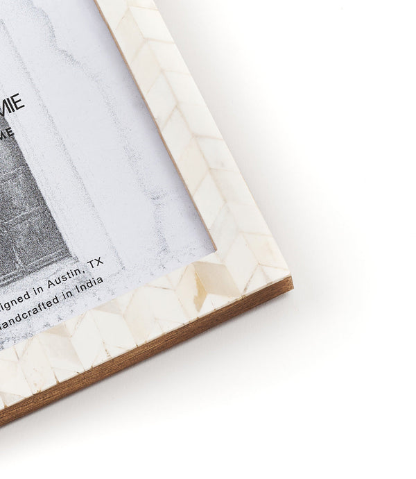 Chevron Bone Tile Double Picture Frame