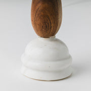 Marble and Wood Pillar Candleholder