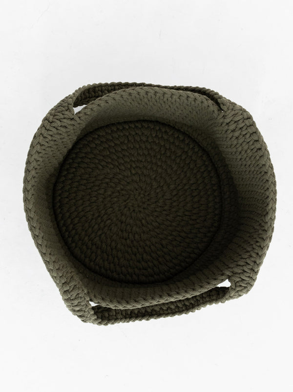 Chunky Crochet Round Storage Basket