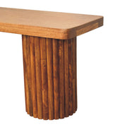 Fluted Column Solid Wood Bench