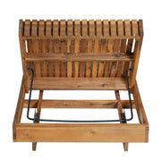 Slatted Acacia Wood Outdoor Chaise Lounger — additional product view 13
