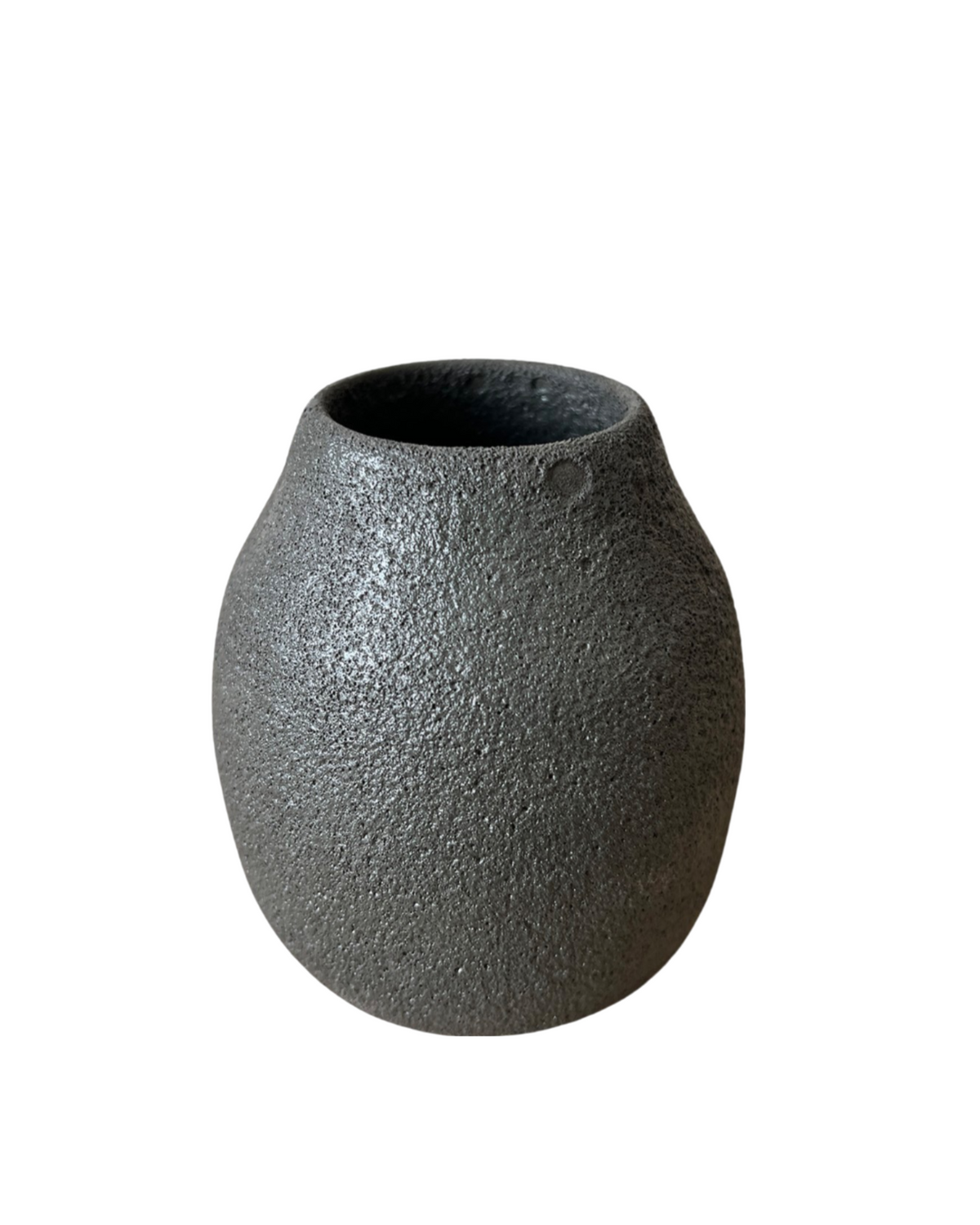 A dark vase that holds dried stems beautifully