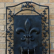 Fleur-de-Lis Scrollwork Outdoor Wall Fountain