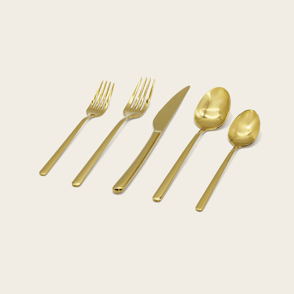 Mirror-Polish Stainless Steel Flatware Set