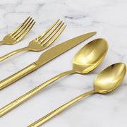 Mirror-Polish Stainless Steel Flatware Set