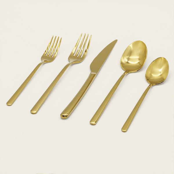 Mirror-Polish Stainless Steel Flatware Set