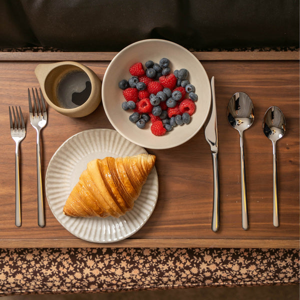 Mirror-Polish Stainless Steel Flatware Set
