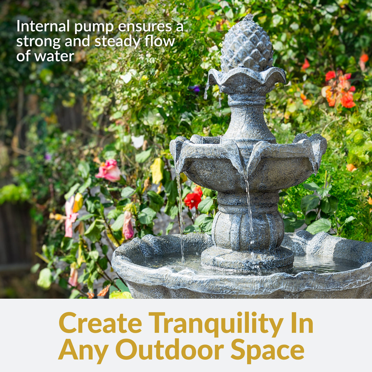 The garden sounds different with water in it