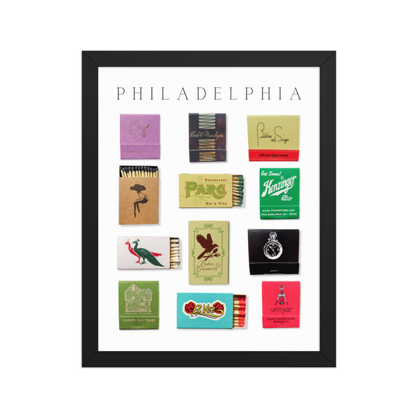 Philadelphia Matchbook Collection Framed Print — alternate view or variant option