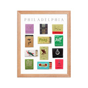 Philadelphia Matchbook Collection Framed Print — packaging and unboxing view
