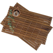 Slatted Teak Wood Bath Mat