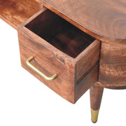 Curved Mango Wood Media Console