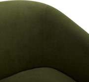 Forest Green Velvet Swivel Barrel Armchair