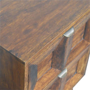 Chestnut Mango Wood Quad Nightstand