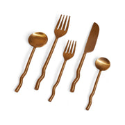 Wavy-Handle Stainless Flatware Set