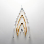 Two-Tone Metal Wishbone Bookend Pair