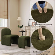 Chenille Arc Chair and Ottoman Set – ottoman (view 5) | Roost & Roam