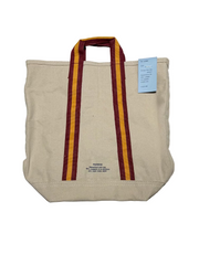 Recycled Canvas Striped Belt-Handle Tote