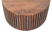 Slatted Round Mango Wood Coffee Table