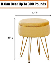 Velvet Round Storage Ottoman Stool – ottoman (view 3) | Roost & Roam
