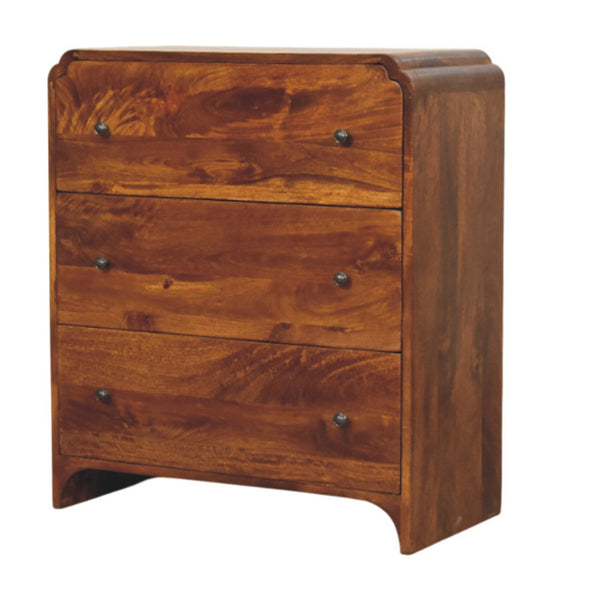 Mango Wood Three-Drawer Chest