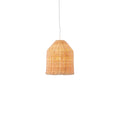 Bell-Shape Woven Rattan Pendant Light