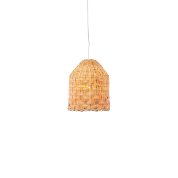 Bell-Shape Woven Rattan Pendant Light