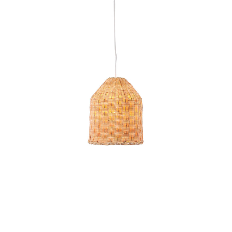 Bell-Shape Woven Rattan Pendant Light