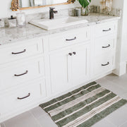 Hand-Woven Stripe Cotton Bath Mat