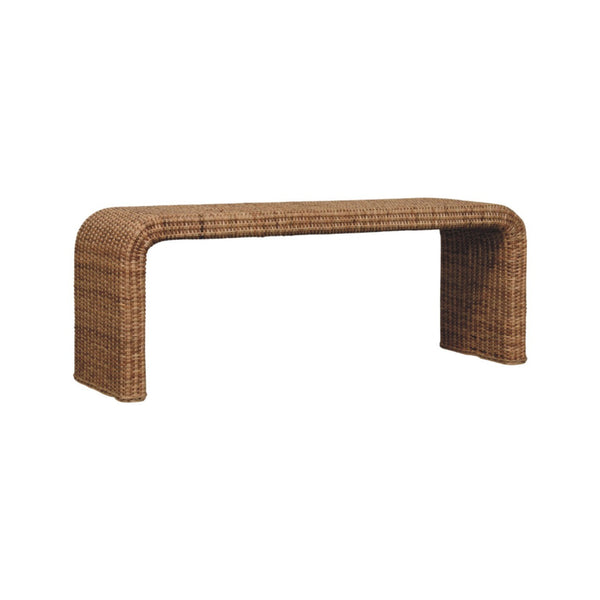 Woven Rattan Waterfall Bench