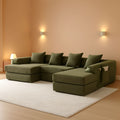 Corduroy Modular Sleeper Sectional Sofa