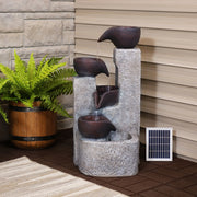Tiered Vessel Solar Outdoor Fountain