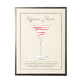 Watercolor Cocktail Recipe Framed Print
