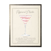 Watercolor Cocktail Recipe Framed Print