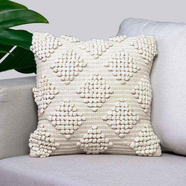Knotted Loop Woven Throw Pillow Cover