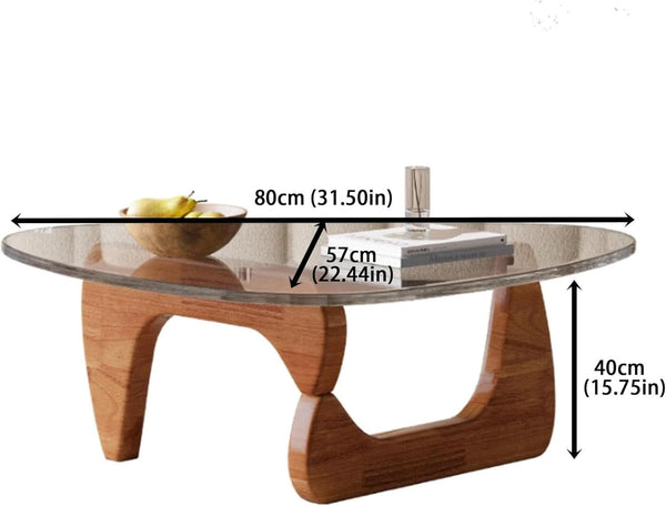 Oval Glass Top Coffee Table