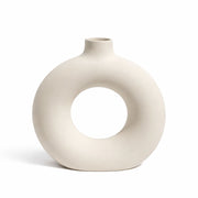 Matte Ceramic Ring Vase