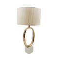 Oval Cut-Out Gold Metal Table Lamp