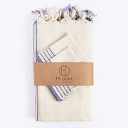 Striped Recycled Cotton Tablecloth Set