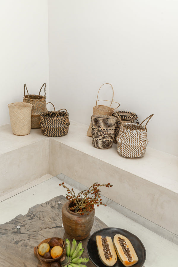 Woven Seagrass & Recycled Rope Storage Basket