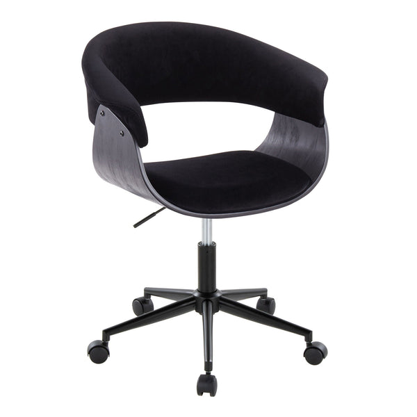 Mid-Century Upholstered Swivel Office Chair