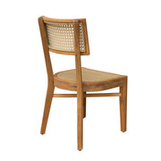 Acacia Wood Wicker Outdoor Dining Chair Set