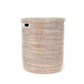 Large White Flat-Lid Woven Storage Basket