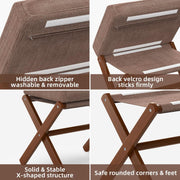 Folding X-Frame Upholstered Footstool – ottoman (view 5) | Roost & Roam