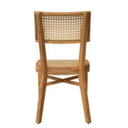 Acacia Wood Wicker Outdoor Dining Chair Set