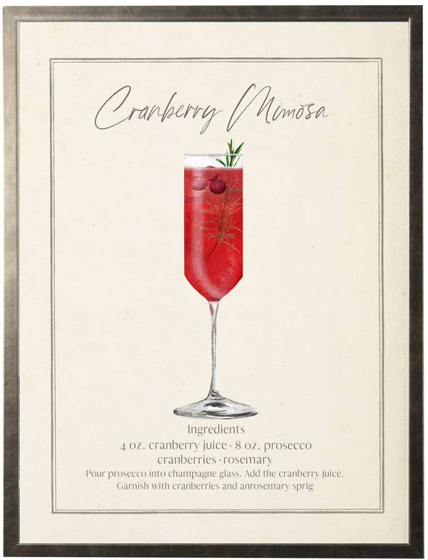 Pewter-Framed Cranberry Mimosa Recipe Print