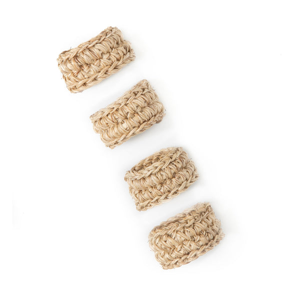 Spiral Woven Napkin Ring Set