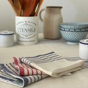 Striped Recycled Cotton Tablecloth Set