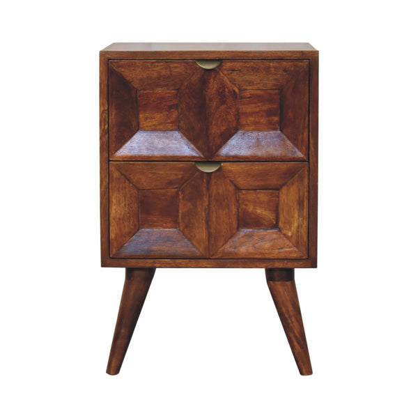 Chestnut Mango Wood Quad Nightstand
